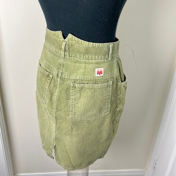 Club Smart Anthropologie Sage Green Corduroy skirt Size Medium - Picture 8 of 12